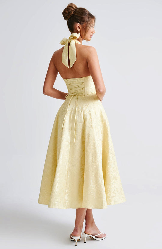Sélina™ | Elegant Halter Midi Dress