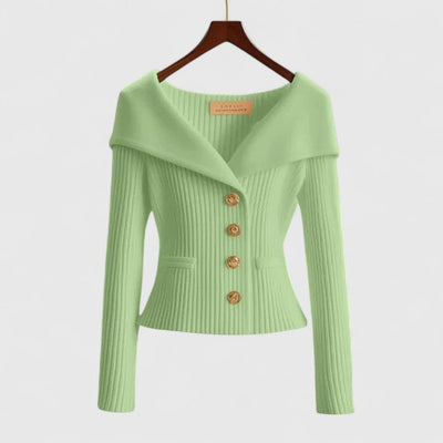 Maelis™ | Sculpted Ribbed Blazer Top
