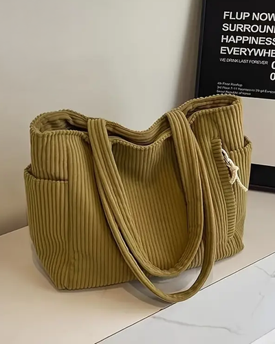 Solévia™ | Textured Corduroy Tote Bag
