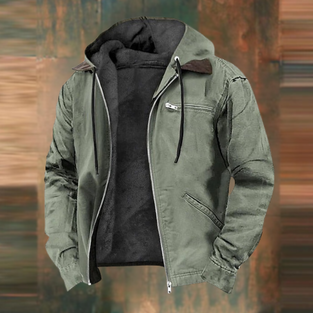 Marlon™ | Rugged Fleece-Lined Hooded Jacket