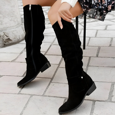 Celeste™ | Tall Suede Slouch Boots