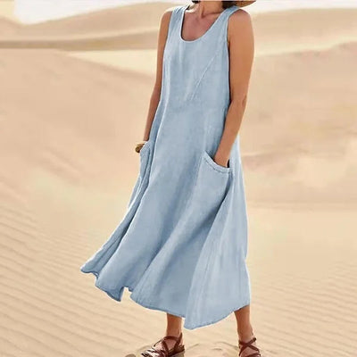 Serenya™ | Breezy Linen Pocket Dress