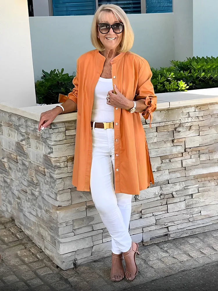 Aloma™ | Elegant Long Shirt Jacket