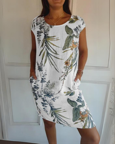 Jayla™ | Printed Linen Dress