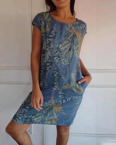 Jayla™ | Printed Linen Dress