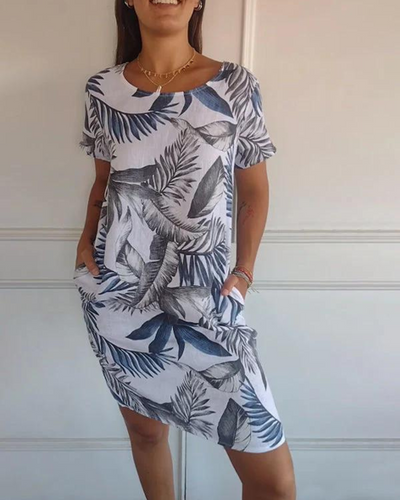 Jayla™ | Printed Linen Dress