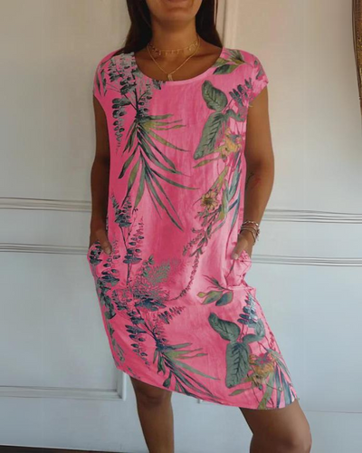Jayla™ | Printed Linen Dress