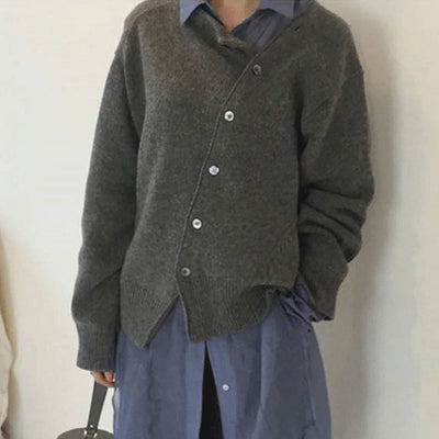 Camille™ | Effortless Asymmetrical Knit Sweater
