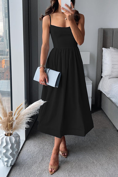 Aveline™ | Square Neck Midi Dress