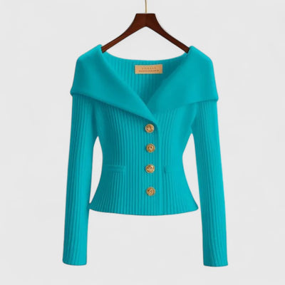 Maelis™ | Sculpted Ribbed Blazer Top