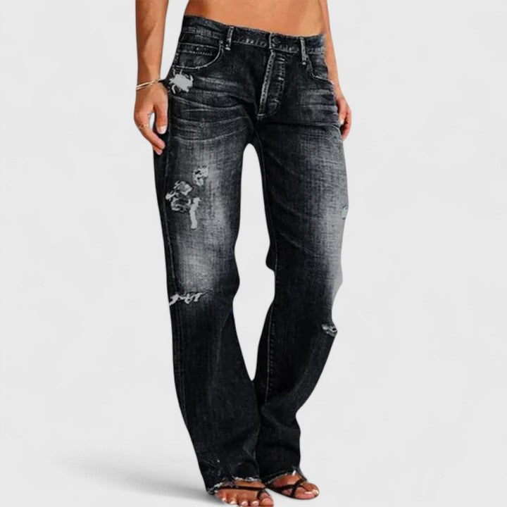 Romy™ | Relaxed Fit Distressed Jeans