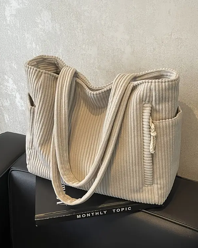 Solévia™ | Textured Corduroy Tote Bag