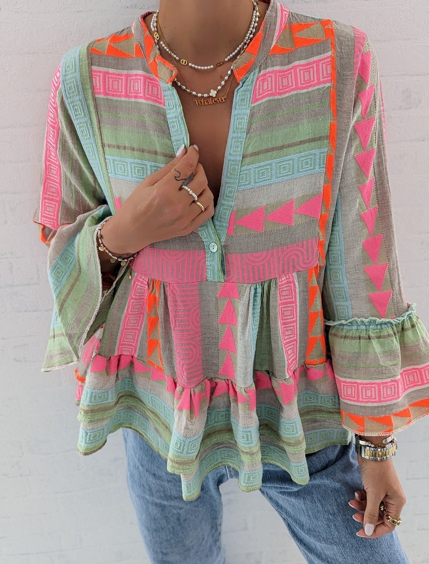 Tess™ | Boho Printed Top