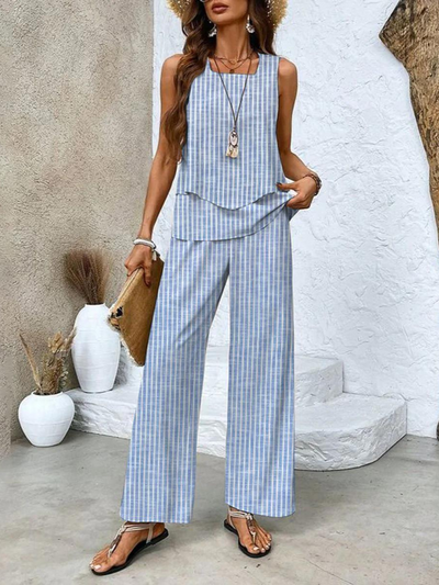Pierrette™ | 2-Piece Summer Leaf Print Set