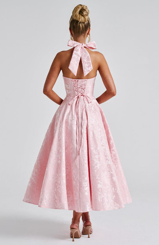 Sélina™ | Elegant Halter Midi Dress