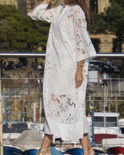 Colette™ | Modern Flowing Refined Lace Dress