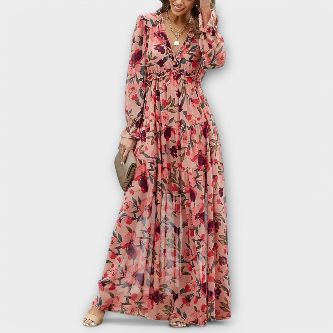 Doralie™ | Romantic Floral Maxi Dress