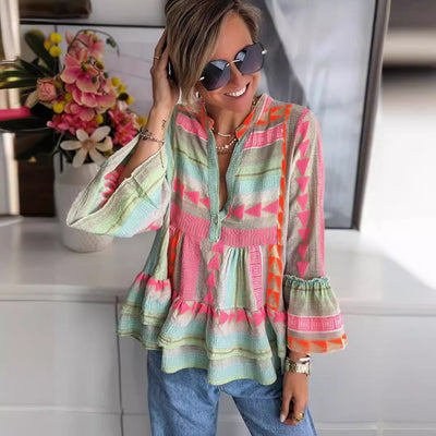 Tess™ | Boho Printed Top