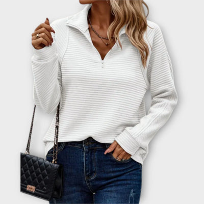 Mila™ | Ribbed Quarter-Zip Pullover