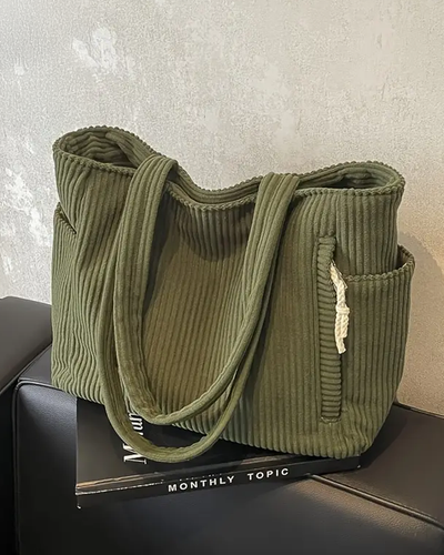 Solévia™ | Textured Corduroy Tote Bag