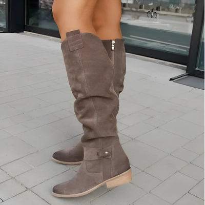 Celeste™ | Tall Suede Slouch Boots