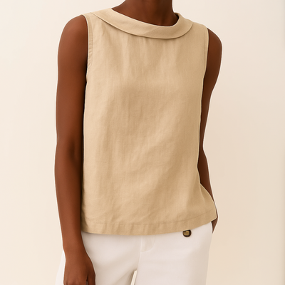 Floryne™ | Sculpted Simplicity Sleeveless Top