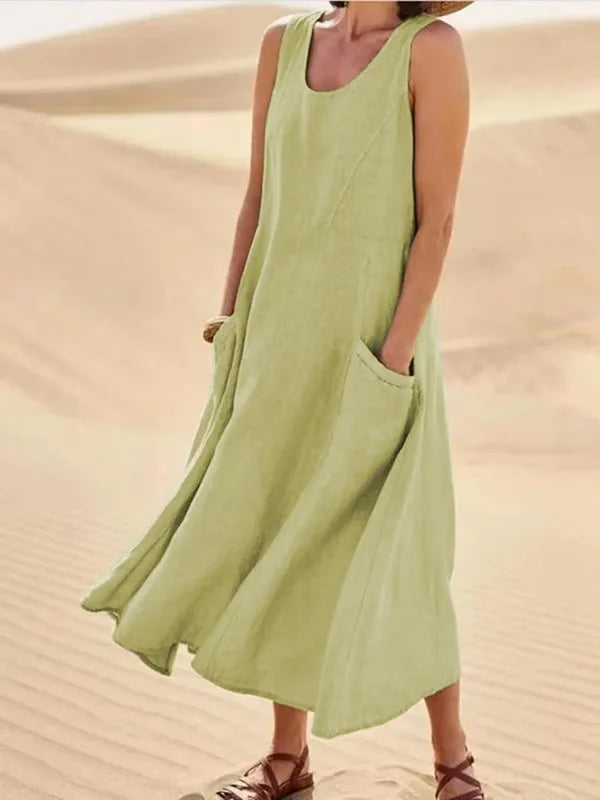 Serenya™ | Breezy Linen Pocket Dress