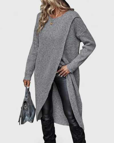 Brixtyn™ | Chic Overlap Knit Dress