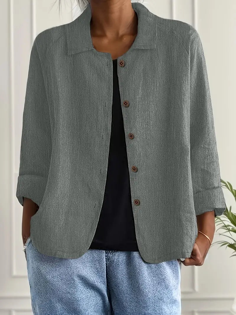 Éliane™ | Lightweight Linen-Blend Jacket