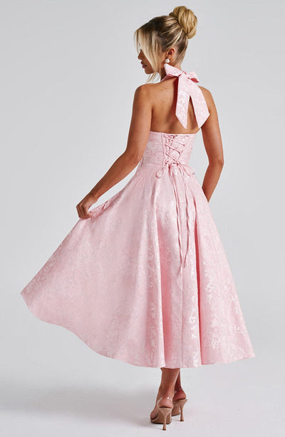 Sélina™ | Elegant Halter Midi Dress