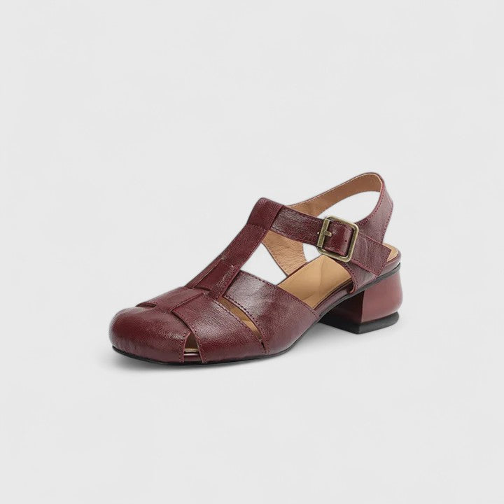Solviane™ | Classic Buckle Low-Heel Sandals