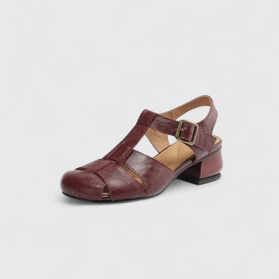 Solviane™ | Classic Buckle Low-Heel Sandals