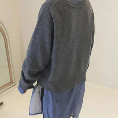 Camille™ | Effortless Asymmetrical Knit Sweater