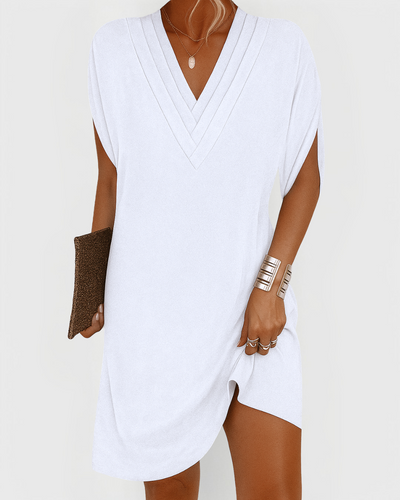 Alizée™ | Casual V-Neck Tunic Dress
