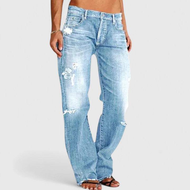 Romy™ | Relaxed Fit Distressed Jeans