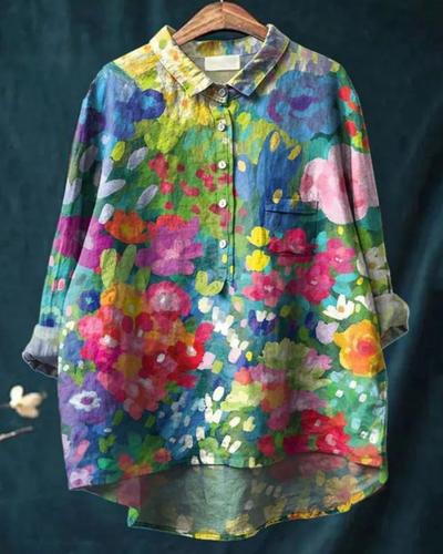 Harper™ | Stylish Floral Button-Down Shirt