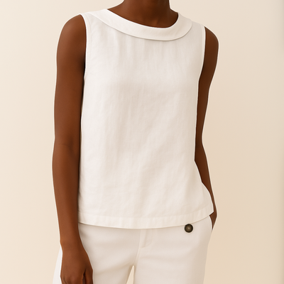 Floryne™ | Sculpted Simplicity Sleeveless Top