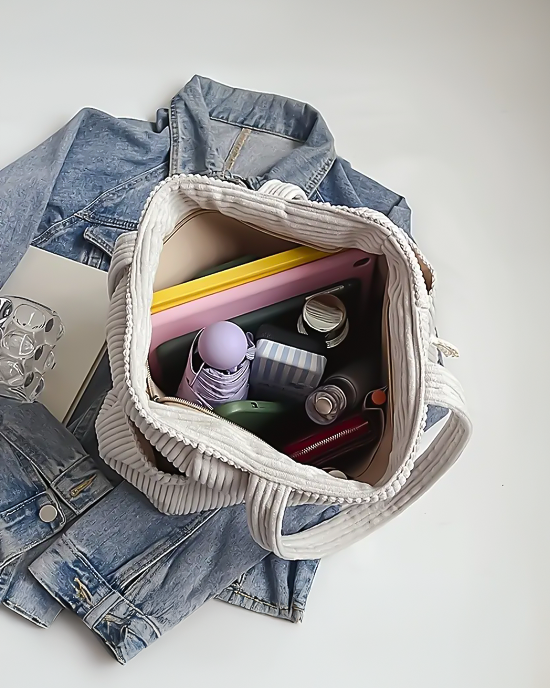 Solévia™ | Textured Corduroy Tote Bag