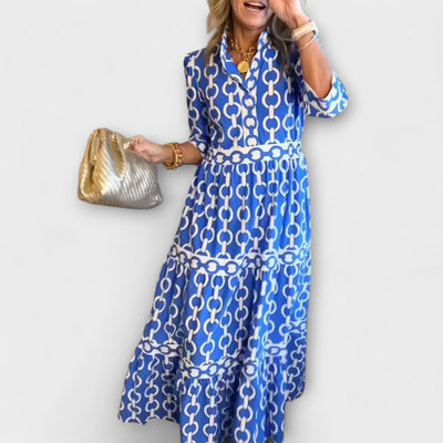 Melody™ | Bold Chain Print Midi Dress