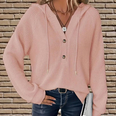 Sorelia™ | Cozy Waffle-Knit Hoodie