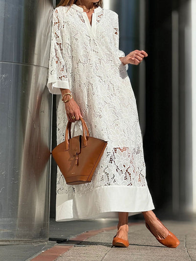Colette™ | Modern Flowing Refined Lace Dress