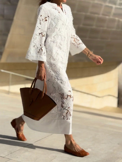 Colette™ | Modern Flowing Refined Lace Dress
