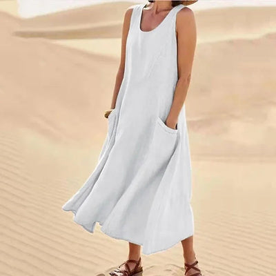 Serenya™ | Breezy Linen Pocket Dress