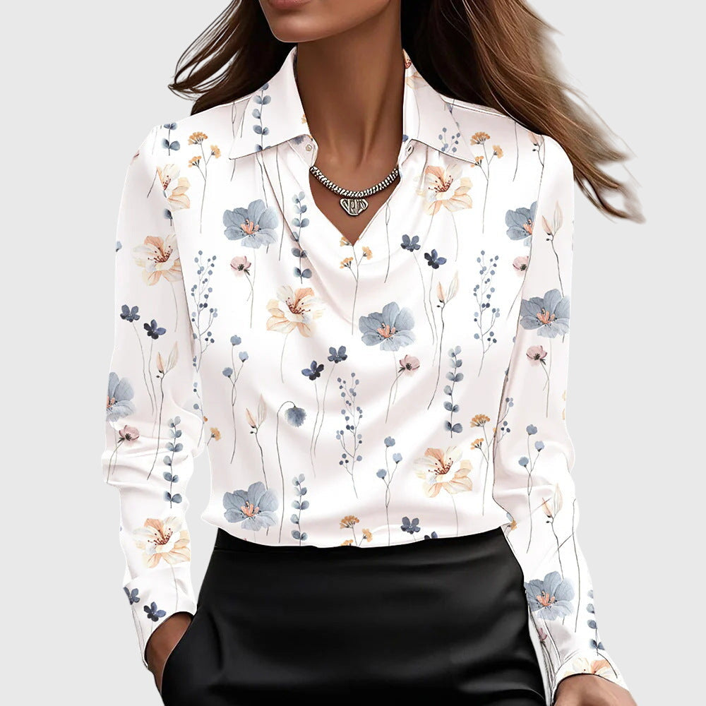 Isélis™ | Women’s Elegant Floral Print Blouse