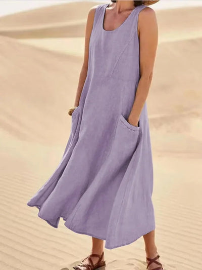 Serenya™ | Breezy Linen Pocket Dress