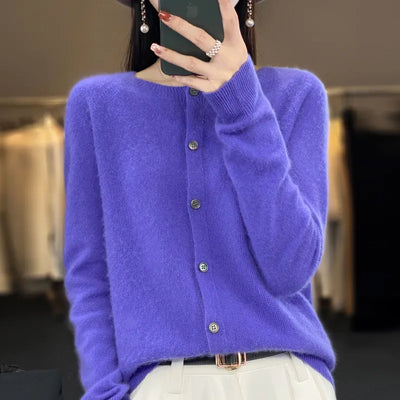 Mirelise™ | Classic Button Cashmere Cardigan