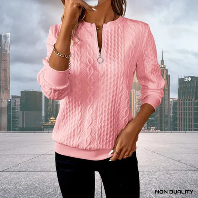 Elara™ | Chic Knit Zip-Up Sweater