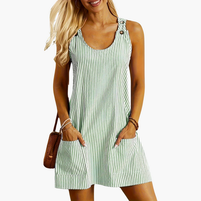 Ella™ | Striped Sleeveless Dress