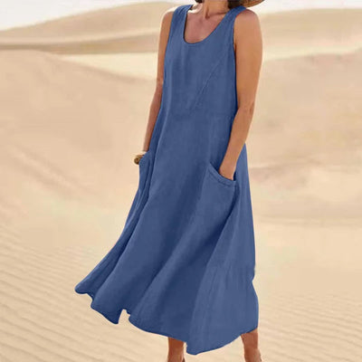Serenya™ | Breezy Linen Pocket Dress