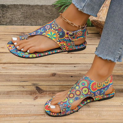 Calypso™ | Boho Mandala Print Sandals
